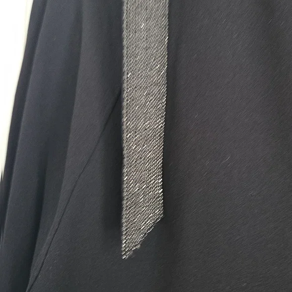 Brunello Cucinelli Black Silk Blouse With Monili Strap - Picture 5 of 14